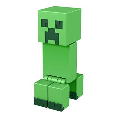 Imagem de Minecraft Creeper Figura articulada de brinquedo com cubos de papel para construir, presente para crianças + 6 anos (Mattel HFC33)