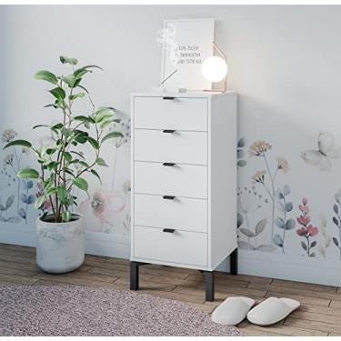 Imagem de COMODA FALKK QUEENS 5 GAVETAS 400 (Branco)