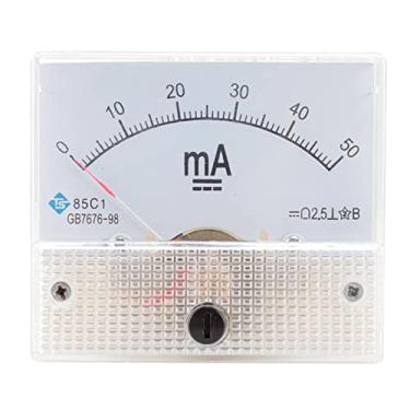 Imagem de Amperímetro medidor de painel de agulha DC Ampere, alta precisão, escalas claras, fiação fácil - para estabilizador de tensão, gabinete de distribuição de energia e banco de teste - - 0-50 MA