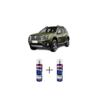 Imagem de Tinta Spray Automotiva Verde Amazônia Renault 300ml + Spray Verniz 300
