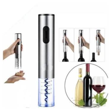 Imagem de Kit Abridor de Vinhos Elétrico Aço Inox Saca Rolha Automático - Riberk