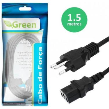 Imagem de Cabo De Força Alimentação De Energia Tripolar pontas retas Para Eletrô
