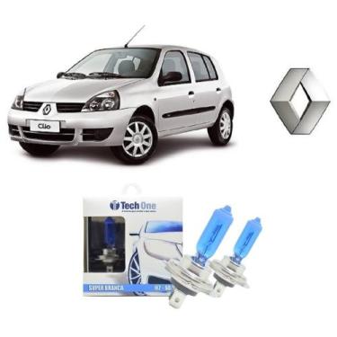 Imagem de Par de Lampadas Halogenas Super Branca para Farol Baixo H7 para Renaul