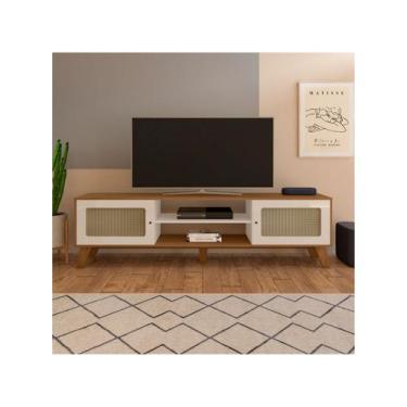 Imagem de Rack para TV até 75" Artely Charlotte, Cinamomo e Off White