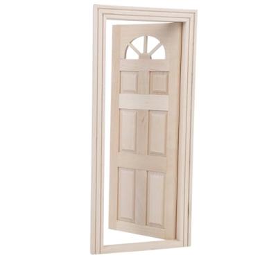 Imagem de Acessório de Brinquedo Modelo de Janela de Porta de Casa de Bonecas Em Miniatura de Madeira para Casa de Bonecas 1:12 (Porta de seis quadros)