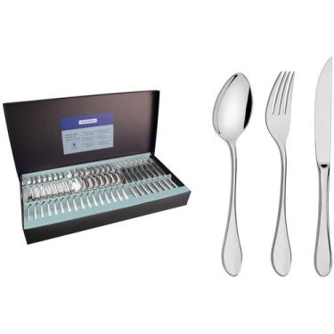 Imagem de Faqueiro Tramontina Inox 48 Peças para Churrasco Italy 66932144, Inox,