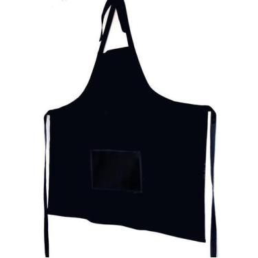 Imagem de Avental preto liso de brim modelo unissex - Recanto da Costura