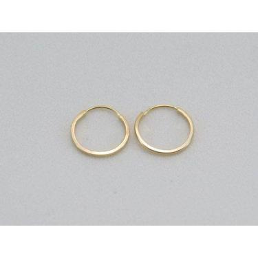 Imagem de Brinco De Argola Em Ouro 18k-750 Redonda - RD Magazine