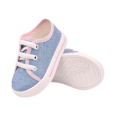 Imagem de Genérico, Tênis Infantil Bebê B2A KIDS sapatinho antialérgico casual Cor:jeans;Tamanho:23
