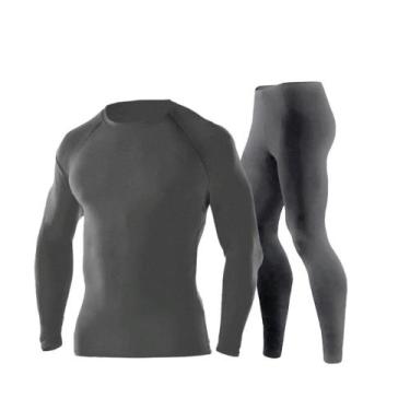 Imagem de conjunto blusa e calça térmica UV unissex segunda pele TB moda fitness