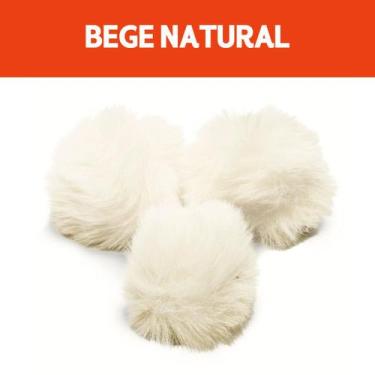Imagem de Pompom - Pelúcia 70 Mm - 30 Unidades - Bege Natural - Nº: 296 - Nybc
