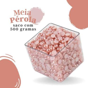 Imagem de Meia Pérola Salmão Escuro - 10 Mm Pacote Com 500 Gramas - Nybc