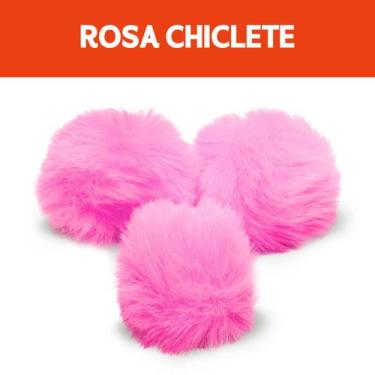 Imagem de Pompom - Pelúcia 70 Mm - 30 Unidades - Rosa Chiclete - Nº: 140 - Nybc