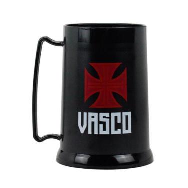 Imagem de Caneca Gel Isolante Térmico Do Vasco 300ml Preto Cruz - Mileno