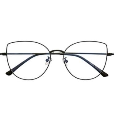 Imagem de Armação Óculos De Grau Feminina Gatinho Luanda Preta - Palas Eyewear