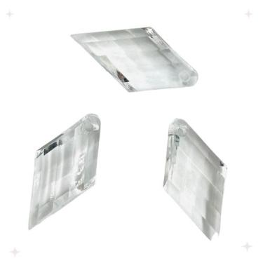 Imagem de Pingente Ponteira Doce 0Leite Acrílico Cristal 20x40mm 10un - Macall