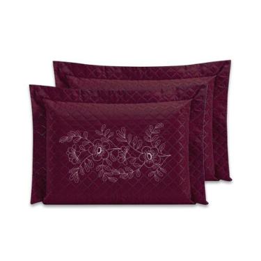 Imagem de Kit 2 Porta Travesseiros 70cmx50cm Matelado E Bordado - Bem Me Quer En