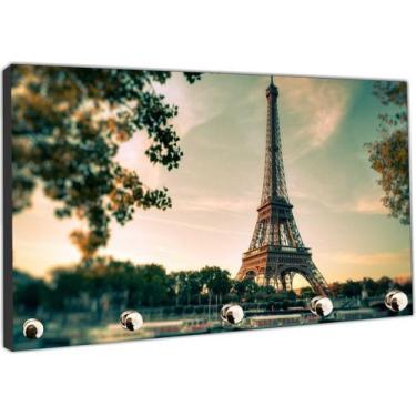 Imagem de Porta Chaves Cidade Paris Torre Eiffel Organizador Chaveiros - Vital Q