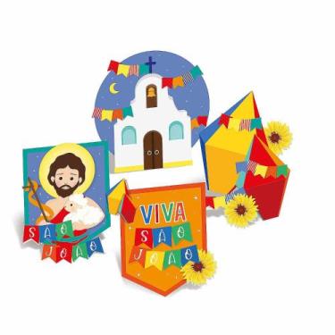 Imagem de Silhueta Festa Junina Viva São João Decoração De Mesa - Fantasias Caro