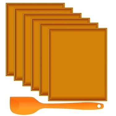 Imagem de 6 peças de folhas de desidratador de silicone – Bandejas antiaderentes de couro de frutas para desidratador com raspador de silicone compatível com Cosori CP267-FD Resistência a altas temperaturas,