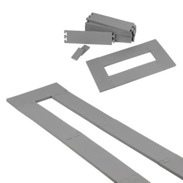 Imagem de Kcgani Estêncil de linha de estacionamento de 4 x 88,2 polegadas, modelo de estacionamento de linha reta de pavimento reutilizável de EVA, estêncil de estacionamento para pintura de linhas de