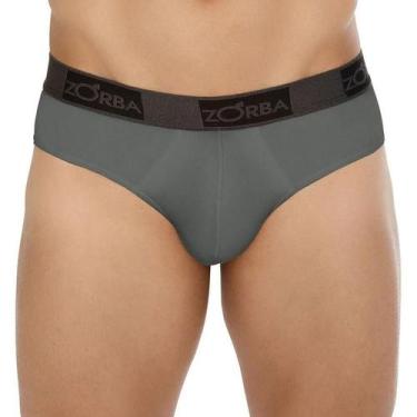 Imagem de Cueca Slip Anatômica Zorba 716 Cotton, GG, Chumbo