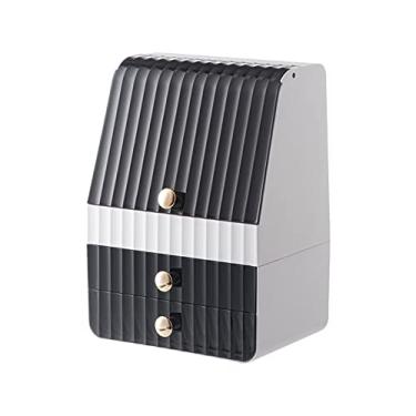 Imagem de Organizador de maquiagem Estojo de exibi??o de suporte de maquiagem organizador de cosméticos de 3 camadas Estojo de armazenamento de cosméticos para/948