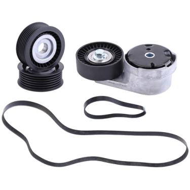 Imagem de Kit de polia tensora de correia de transmissão para Maserati Quattroporte Ghibli Levante 3.0 V6 Motor Correia tensora polia intermediária Kit de componentes de acionamento por correia serpentina