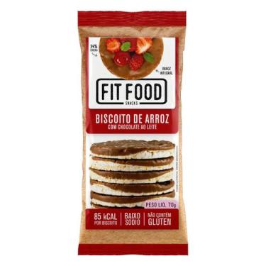 Imagem de Biscoito de Arroz Integral Chocolate ao Leite FIT FOOD 70g