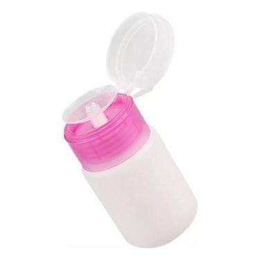 Imagem de Porta Acetona Com Valvula Trava 60 Ml Rosa Manicure Salão - oem