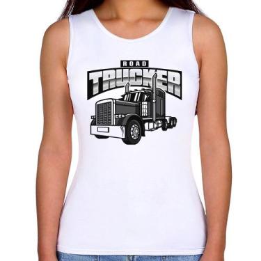 Imagem de Regata Feminina Caminhão Road Trucker Caminhoneiro - Foca na Moda, Bra