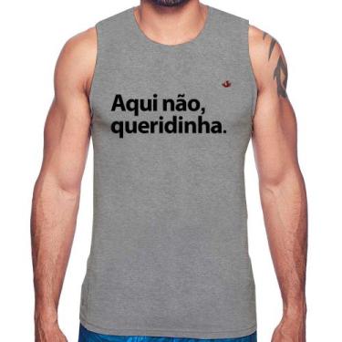 Imagem de Regata Aqui não queridinha - Foca na Moda, Cinza, GGG