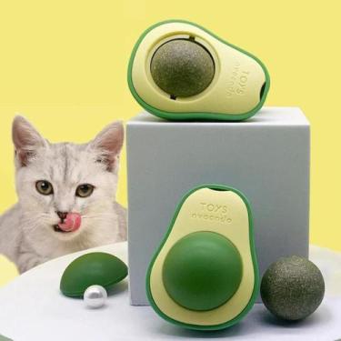 Imagem de Brinquedo Abacate Catnip Para Gato lambe lambe erva de gato - Lojas Ed