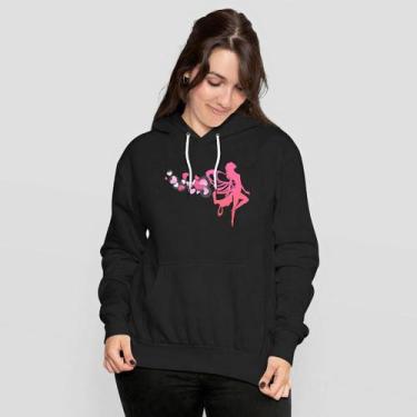 Imagem de Blusa Moletom Feminino Canguru Com Capuz Fada Coração - MP Moda Mascul