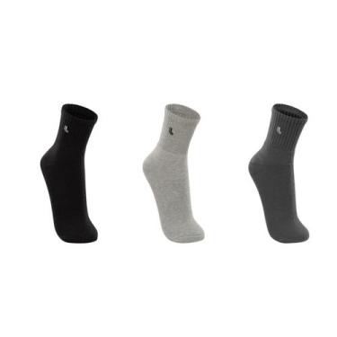 Imagem de Meia Lupo Kit 6 pares Cano Médio Atoalhada Original Unissex, Preto, Ci
