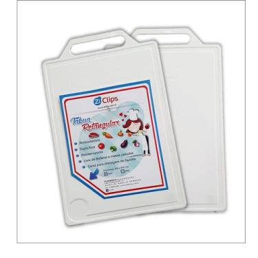 Imagem de Tabua retangular para corte de alimentos com antibacteriano - Ziclips,