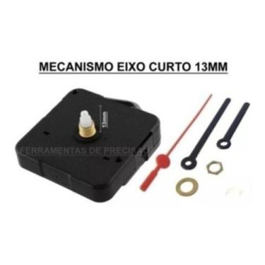 Imagem de Mecanismo Relógio Parede Eixo Curto 13mm Tic Tac - Quataz