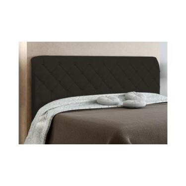 Imagem de Cabeceira Cama Box Casal 195cm Paris Veludo Chocolate - JS Móveis, Cho