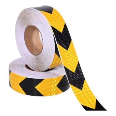 Imagem de Fita Adesiva Refletiva Sinalizacao Seguranca Seta - Gadstore, 1m