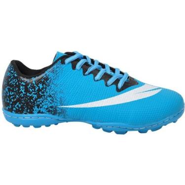 Imagem de Chuteira Society Cravinhos Colada e Costurada NEW - Perflex, Azul cele