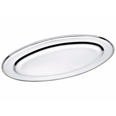 Imagem de Bandeja Travessa Em Inox Oval Para Porções 21Cm 10Pç - Kehome