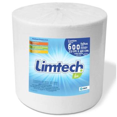Imagem de Pano Multiuso Limtech - 23cm X 240m - 600 Folhas - 35g/m² - Branco - O