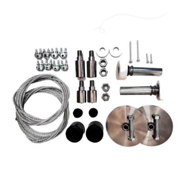 Imagem de Kit Portão Basculante N.2 Completo Rolamento Nylom 48mm - JF Usinagens