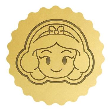 Imagem de Cortadore Biscoito Cabeça Princesa Branca de Neve - DOCE IMPRESSO, 5cm