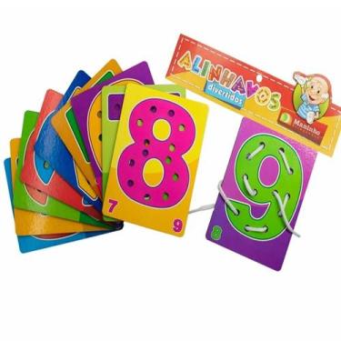 Imagem de Kit alinhavos de numerais de 0 a 9 - Brinque E Leia