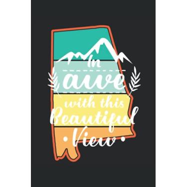 Imagem de In Awe With This View Notebook: Lined Journal, 120 Pages, 6 x 9, Gift For Outdoor Adventure Lovers, Alabama 5 Color Stroked Retro Sunsets Matte Finish (In Awe With This View Journal)