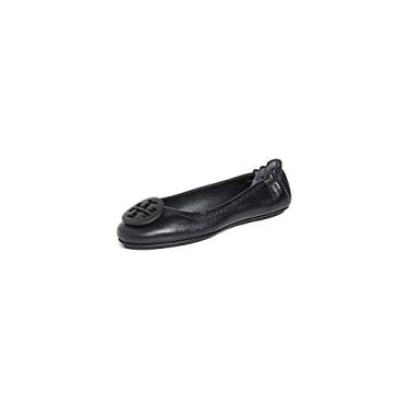 Imagem de Sapatilhas de balé femininas Minnie Travel da Tory Burch, Perfect Black, 8.5