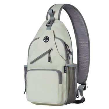 Imagem de Javolto Bolsa tiracolo tiracolo mochila transversal para viagem e caminhada, Bege, 15 x 7 x 3.5 inches, Bolsa tiracolo