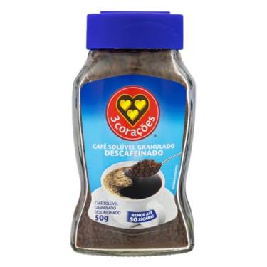 Imagem de 3 Corações Café Solúvel Descafeinado, Vidro 50G