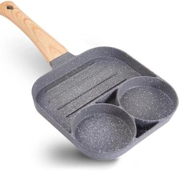 Imagem de Panela Antiaderente Frigideira 3em1 Para Hambúrguer De Ovos - GENZO